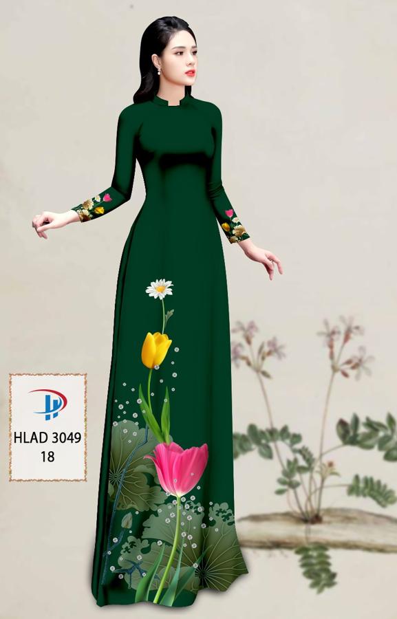 Vải Áo Dài Hoa Tulip AD HLAD3049 22
